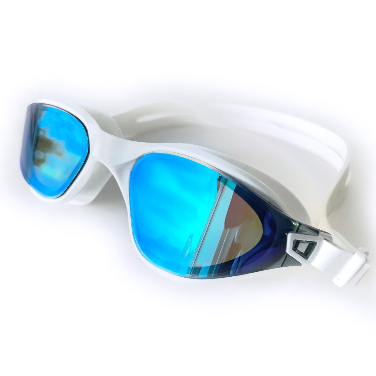 PF1 POD Swim Fins + AquaLuxe Blue Mirror Goggles Bundle