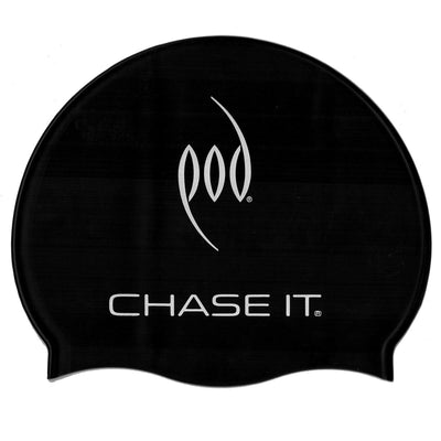 POD® CHASE IT® Silicone Swim Cap Black